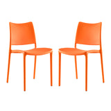 Hipster Dining Side Chair Set of 2 Orange EEI-2424-ORA-SET
