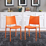Hipster Dining Side Chair Set of 2 Orange EEI-2424-ORA-SET