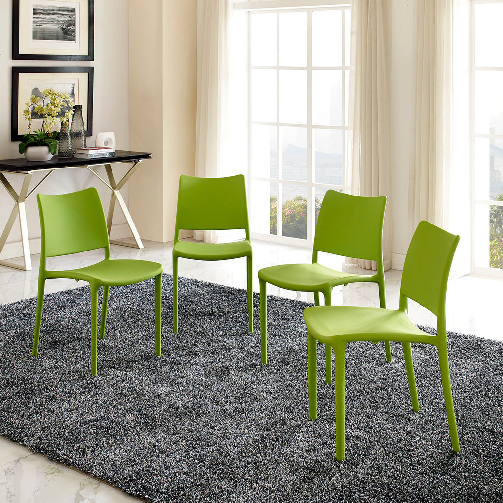 Hipster Dining Side Chair Set of 4 Green EEI-2425-GRN-SET