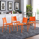 Hipster Dining Side Chair Set of 4 Orange EEI-2425-ORA-SET