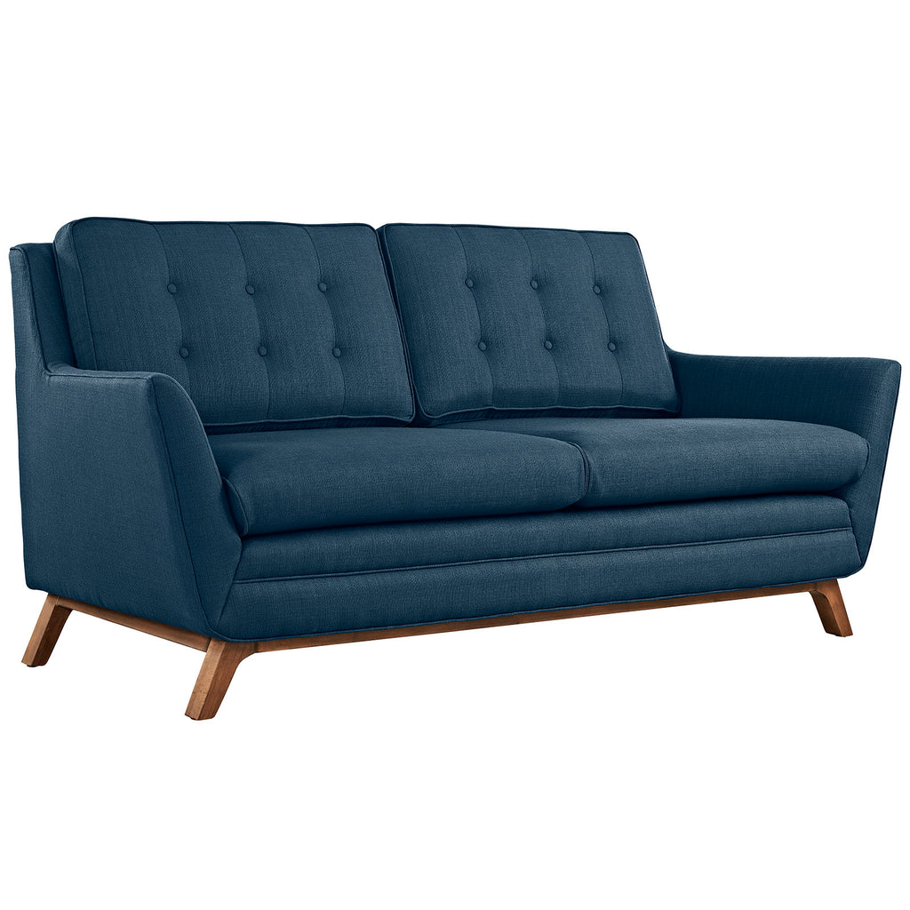 Beguile Living Room Set Upholstered Fabric Set of 2 Azure EEI-2432-AZU-SET
