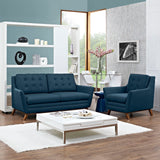 Beguile Living Room Set Upholstered Fabric Set of 2 Azure EEI-2432-AZU-SET
