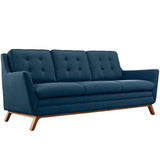 Beguile Living Room Set Upholstered Fabric Set of 2 Azure EEI-2433-AZU-SET