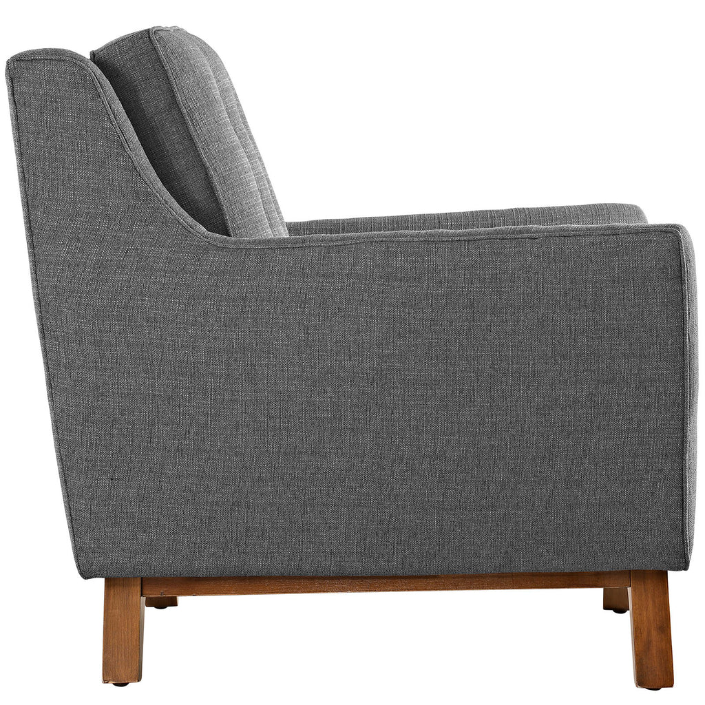 Beguile Living Room Set Upholstered Fabric Set of 2 Gray EEI-2434-DOR-SET