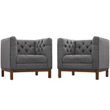 Panache Living Room Set Upholstered Fabric Set of 2