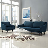 Modway Furniture Verve Living Room Set Set of 2 Azure 30.5 x 119 x 34.5