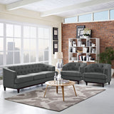 Coast Living Room Set Set of 3 Gray EEI-2448-GRY-SET