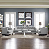 Coast Living Room Set Set of 3 Light Gray EEI-2448-LGR-SET