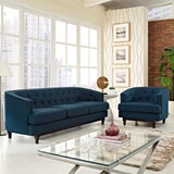 Coast Living Room Set Set of 2 Azure EEI-2450-AZU-SET