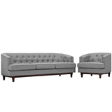 Coast Living Room Set Set of 2 Light Gray EEI-2450-LGR-SET