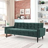 Modway Furniture Delve Performance Velvet Sofa Green 31.5 x 72.5 x 29