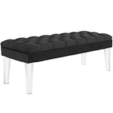 Valet Performance Velvet Bench Black EEI-2460-BLK