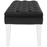 Valet Performance Velvet Bench Black EEI-2460-BLK