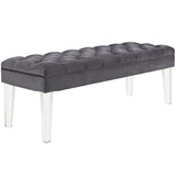 Valet Performance Velvet Bench Gray EEI-2460-GRY