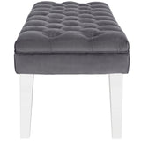 Valet Performance Velvet Bench Gray EEI-2460-GRY