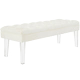 Valet Performance Velvet Bench Ivory EEI-2460-IVO