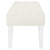 Valet Performance Velvet Bench Ivory EEI-2460-IVO