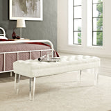 Valet Performance Velvet Bench Ivory EEI-2460-IVO