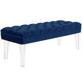 Valet Performance Velvet Bench Navy EEI-2460-NAV