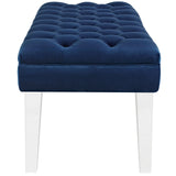 Valet Performance Velvet Bench Navy EEI-2460-NAV