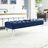 Valet Performance Velvet Bench Navy EEI-2460-NAV