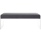 Roam Performance Velvet Bench Gray EEI-2461-GRY