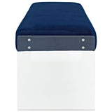 Roam Performance Velvet Bench Navy EEI-2461-NAV