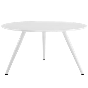 Lippa 54" Round Wood Top Dining Table with Tripod Base White EEI-2524-WHI