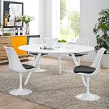 Lippa 60" Round Wood Top Dining Table with Tripod Base White EEI-2525-WHI