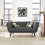 Bestow Upholstered Fabric Loveseat Gray EEI-2534-GRY