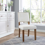 Oblige Wood Dining Chair Ivory EEI-2547-IVO