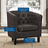 Prospect Upholstered Fabric Armchair Brown EEI-2551-BRN