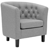 Prospect Upholstered Fabric Armchair Light Gray EEI-2551-LGR