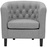 Prospect Upholstered Fabric Armchair Light Gray EEI-2551-LGR
