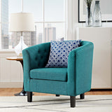 Prospect Upholstered Fabric Armchair Teal EEI-2551-TEA