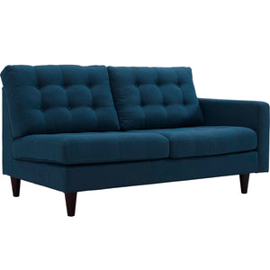 Empress Right-Facing Upholstered Fabric Loveseat Azure EEI-2595-AZU