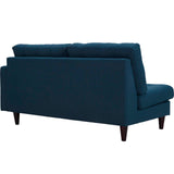 Empress Right-Facing Upholstered Fabric Loveseat Azure EEI-2595-AZU