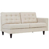 Empress Right-Facing Upholstered Fabric Loveseat Beige EEI-2595-BEI