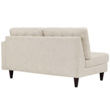 Empress Right-Facing Upholstered Fabric Loveseat Beige EEI-2595-BEI