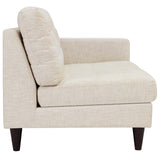 Empress Right-Facing Upholstered Fabric Loveseat Beige EEI-2595-BEI