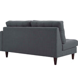 Empress Right-Facing Upholstered Fabric Loveseat Gray EEI-2595-DOR