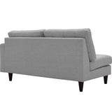 Empress Right-Facing Upholstered Fabric Loveseat Light Gray EEI-2595-LGR