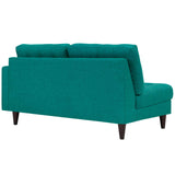 Empress Right-Facing Upholstered Fabric Loveseat Teal EEI-2595-TEA