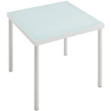 Harmony Outdoor Patio Aluminum Side Table White EEI-2604-WHI