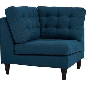 Modway Furniture Empress Upholstered Fabric Corner Sofa 0423 Azure EEI-2610-AZU