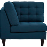 Modway Furniture Empress Upholstered Fabric Corner Sofa 0423 Azure EEI-2610-AZU