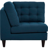 Empress Upholstered Fabric Corner Sofa Azure EEI-2610-AZU
