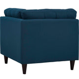 Modway Furniture Empress Upholstered Fabric Corner Sofa 0423 Azure EEI-2610-AZU