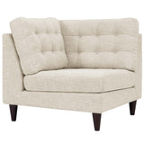 Modway Furniture Empress Upholstered Fabric Corner Sofa 0423 Beige EEI-2610-BEI