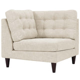 Empress Upholstered Fabric Corner Sofa Beige EEI-2610-BEI